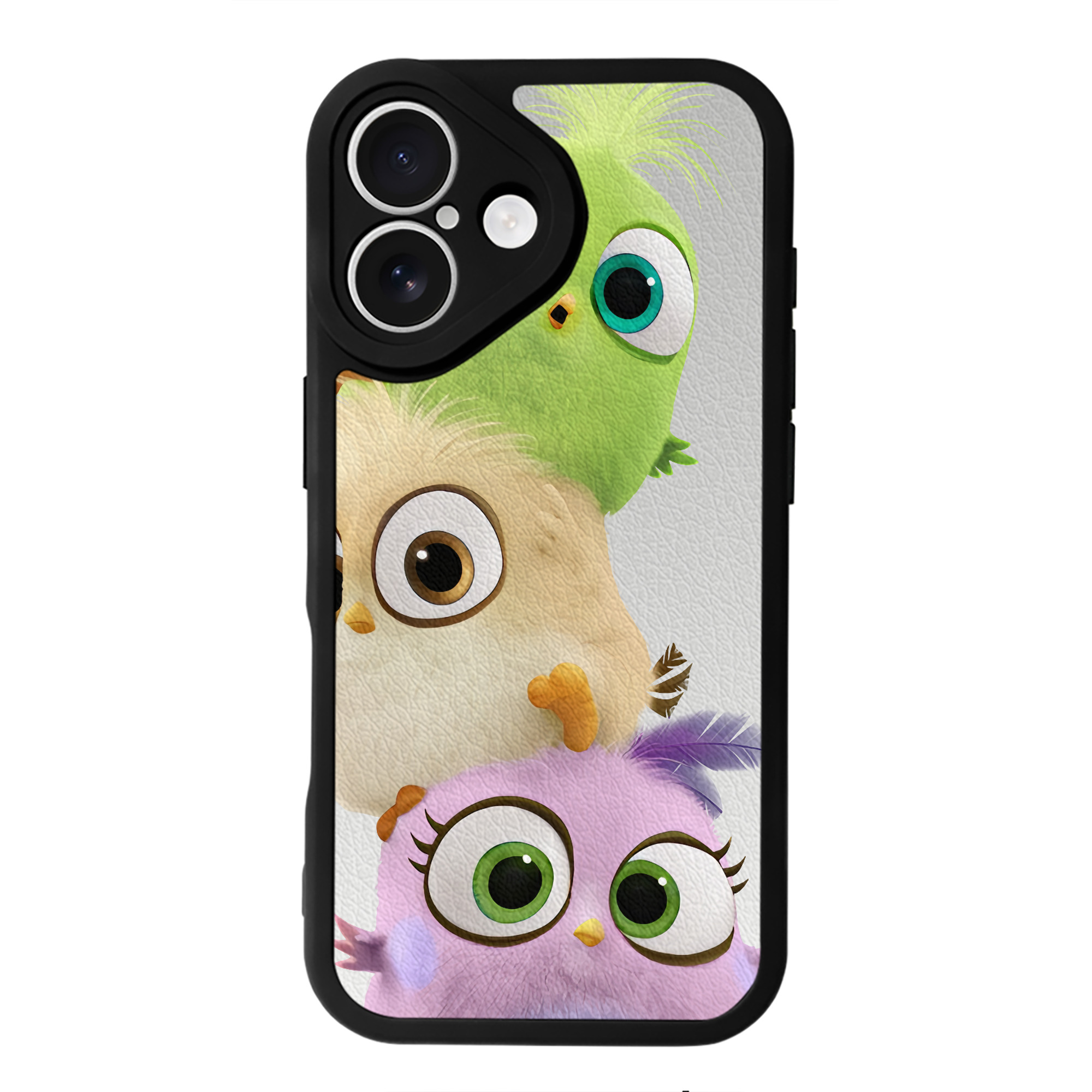 （画像用） Angry Birds アングリーバード 【iPhone 16シリーズ対応】シリコンスマホケース（レザー調） 材質：シリコン